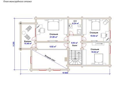 План дома из комбинированных материалов «Покровский»